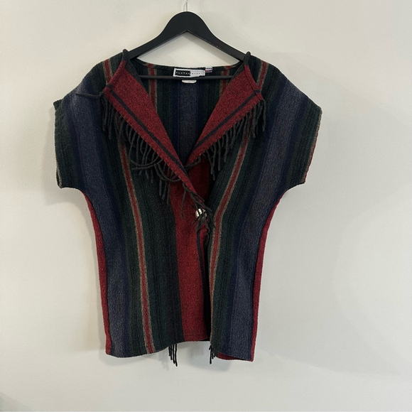 RHONDA STARK Wool Blend Southwestern Vest Size Large M/L Rodeo Country Cowgirl - Picture 2 of 13